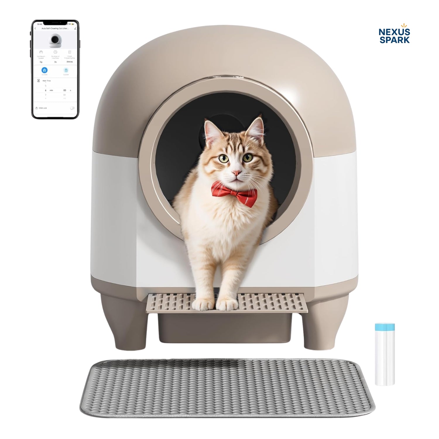 Warcat Smart Litter Box | Quiet Self-Cleaning with App & 10 Sensors